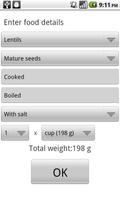 Nutrition Info App imagem de tela 1