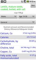 برنامه‌نما Nutrition Info App عکس از صفحه