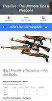 Guide for Free Fire New Tips, Weapons Affiche