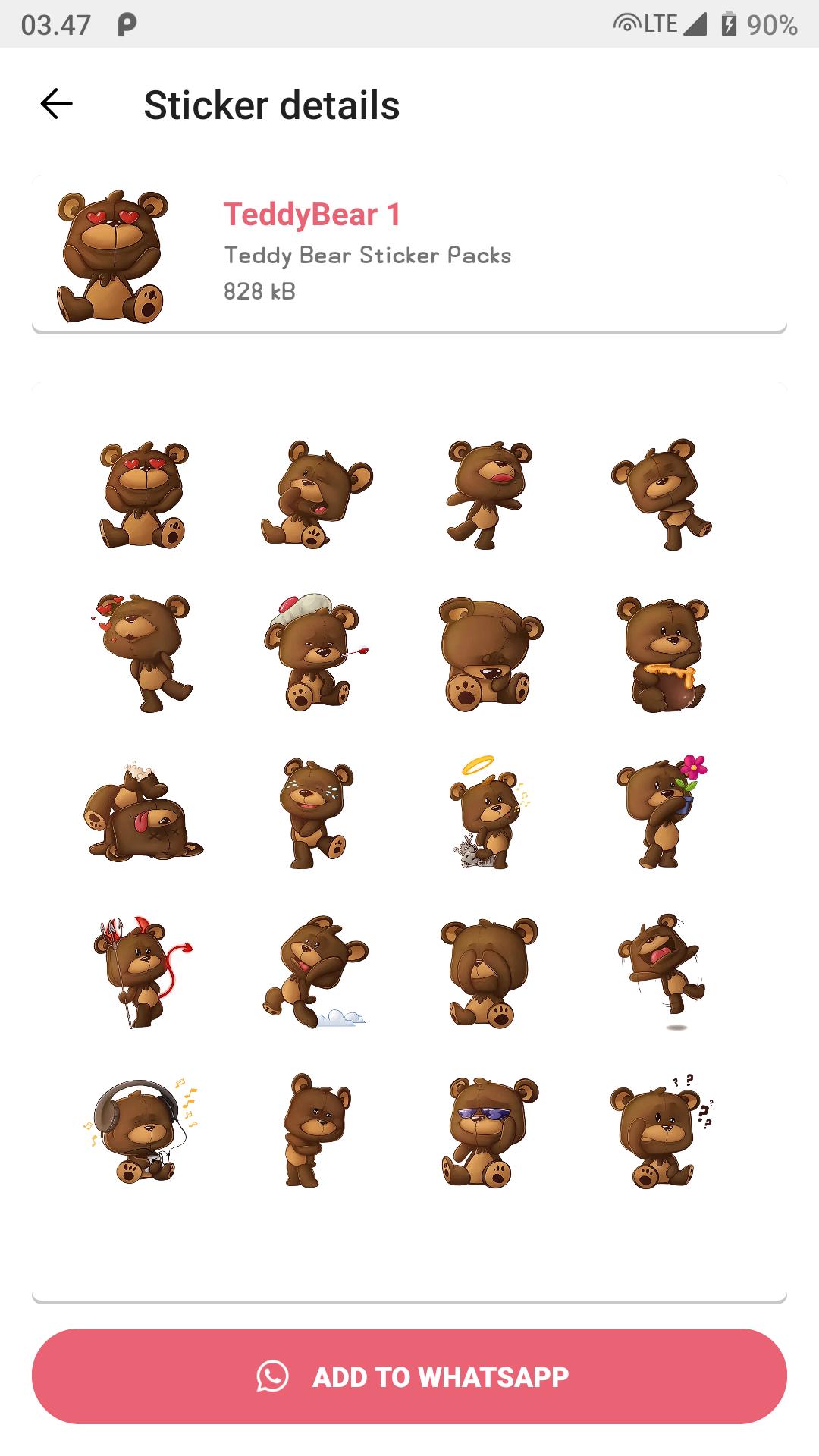 Cute Teddy Kawaii Bear Stickers Wastickerapps For Android Apk