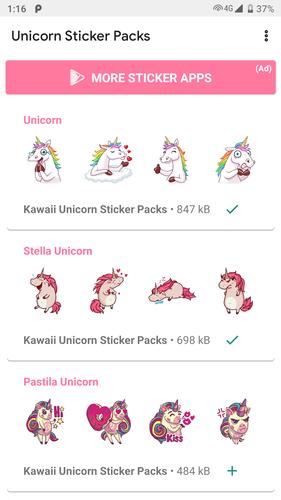 Cute Unicorn Stickers Kawaii Wastickerapps For Android Apk Download - kawaii unicorn p roblox