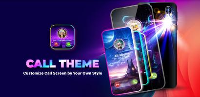 Phone Call Screen Theme 3D App ポスター