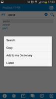 Portuguese - French dictionary screenshot 2