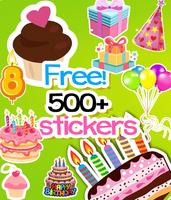 برنامه‌نما Happy Birthday Sticker Booth عکس از صفحه