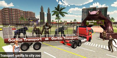 برنامه‌نما Offroad Jurrasic Zoo World Gorilla Transport Truck عکس از صفحه