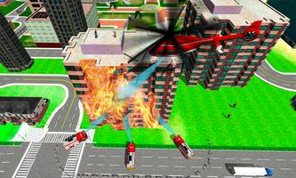 911 Helicopter Fire Rescue Simulator Affiche