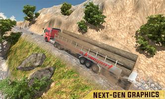 Impossible Wood Transport Truck Cargo Driver 2019 الملصق