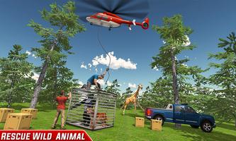 Wild Animal Rescue Helicopter Transport SImulator ảnh chụp màn hình 1