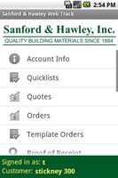 Sanford & Hawley Web Track скриншот 1