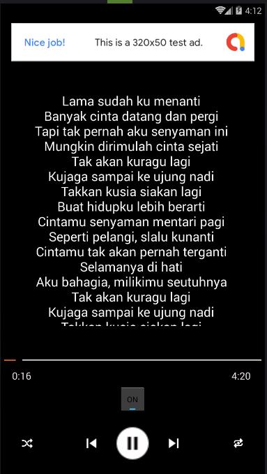 Lirik Lagu Cintamu Senyaman Mentari Pagi Seperti Pelangi Selalu Ku