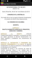 Ley 1751 de 2015 - Derecho de  постер