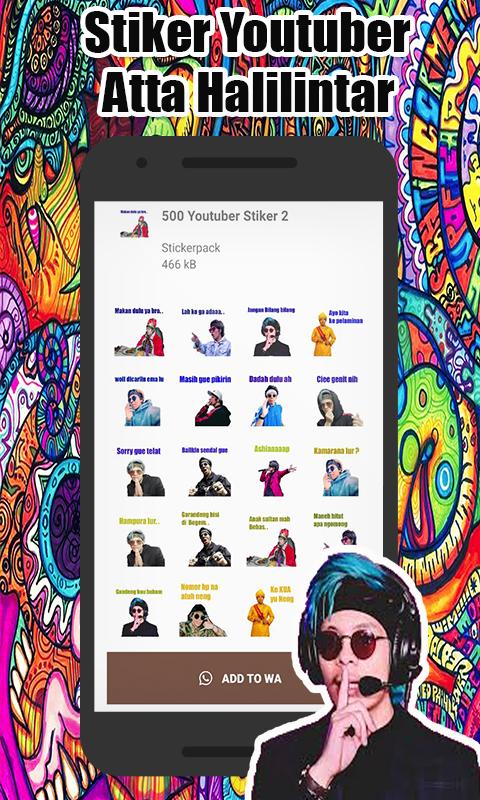 500 Stiker  Wa  Youtuber Indonesia WAStickersApps for 