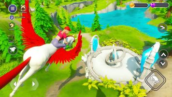 My Flying Unicorn Horse Game captura de pantalla 1