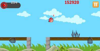 Rolling Bird - Red Bird Jump capture d'écran 2