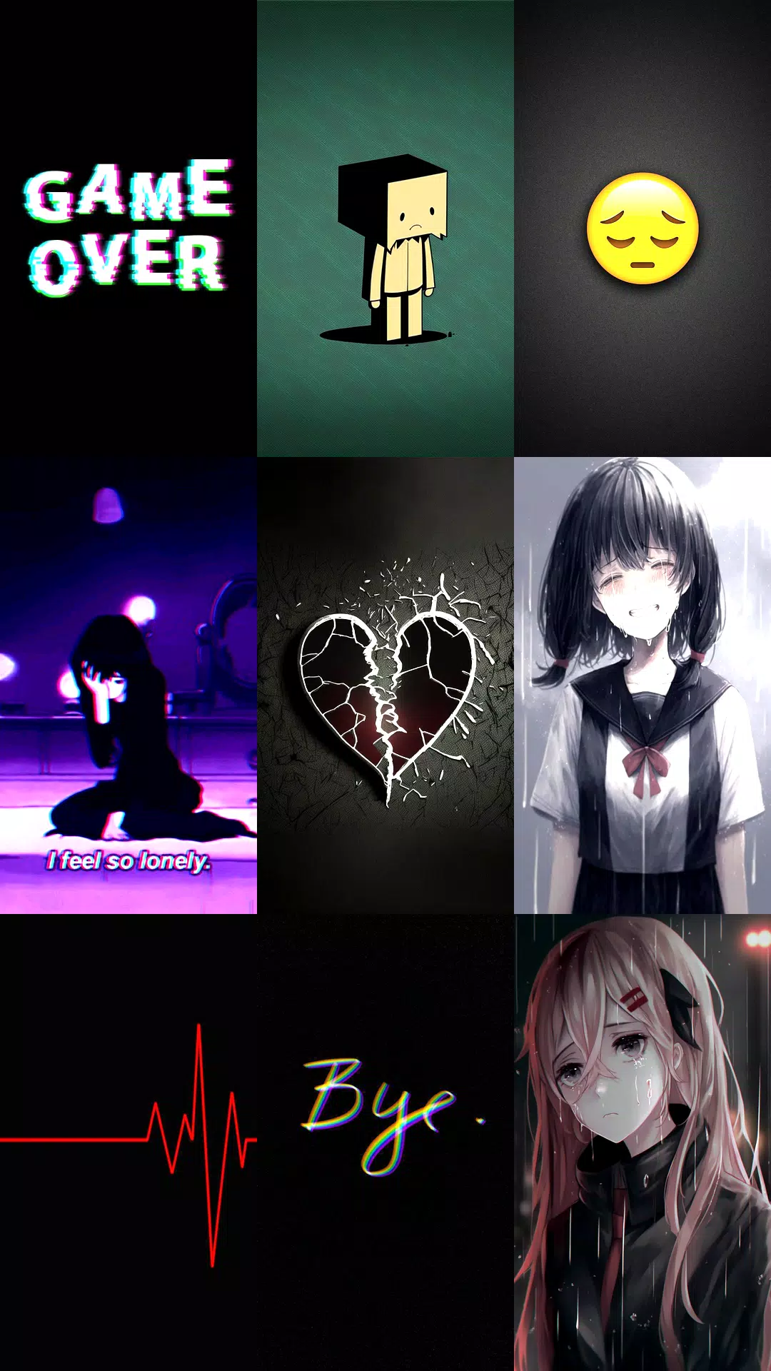 IPhone de anime triste, anime triste Papel de parede de celular HD