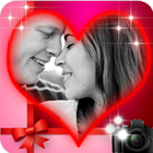 romantische liefde fotolijst-icoon