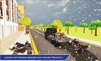 Snowmobile Transport Truck 3D capture d'écran 1