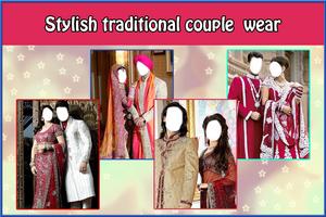 Pareja tradicional editor de fotos Poster