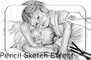 Pencil Sketch Affiche