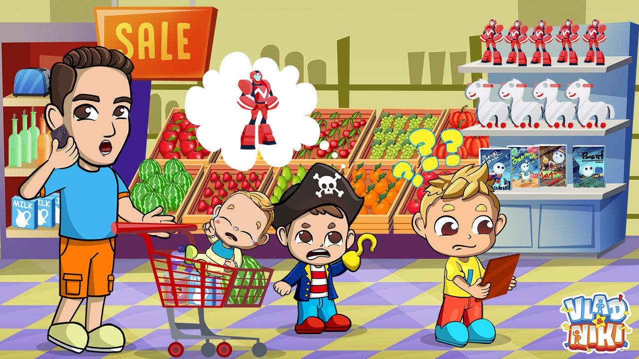 Jogo de supermercado Vlad & Nikita para crianças para Android - APK Baixar