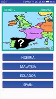 monde carte quiz la géographie trivia Jeu capture d'écran 1