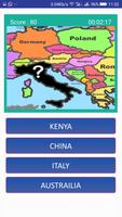 monde carte quiz la géographie trivia Jeu capture d'écran 3