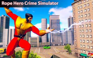 Flying Robot Spider Rope Hero City Crime Simulator syot layar 1
