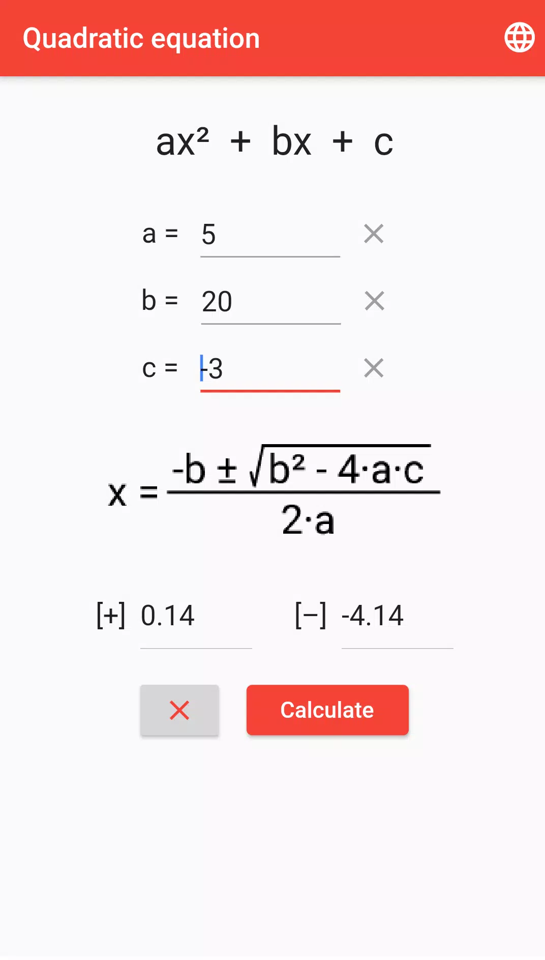 Calculadora de Equação do Segundo Grau