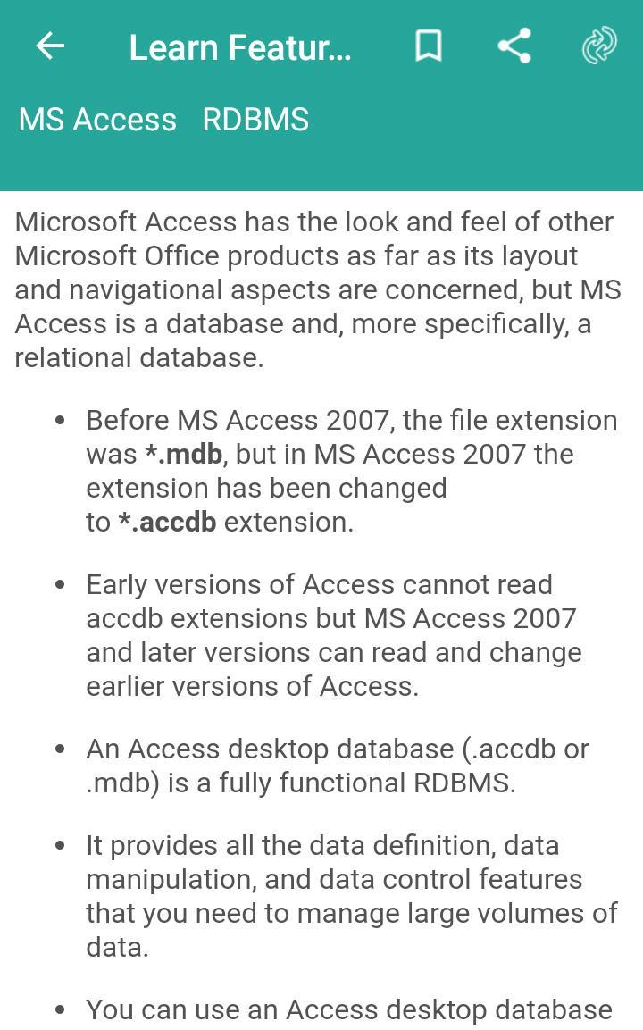 Learn Ms Access For Android Apk Download