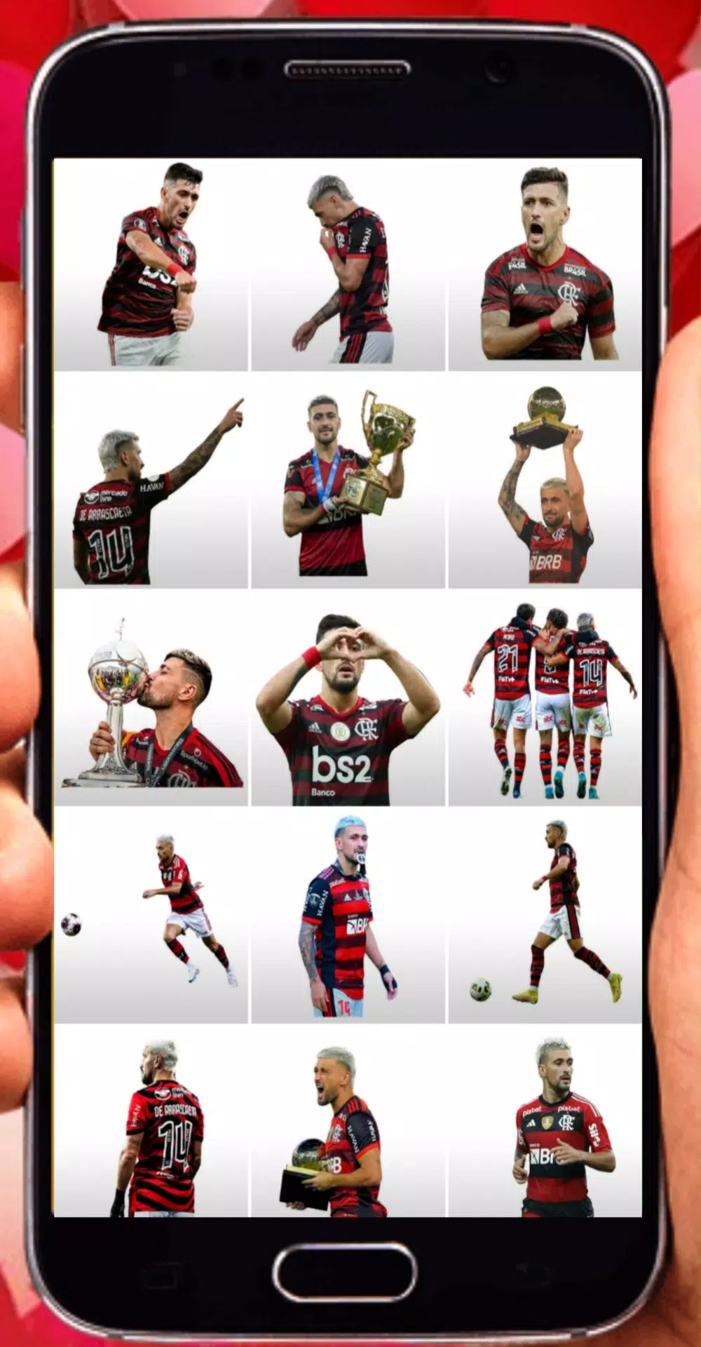 Figurinhas para Whatsapp: Arrascaeta e Flamengo classificado