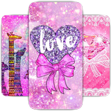 Pink Glitter Wallpaper 4K icône