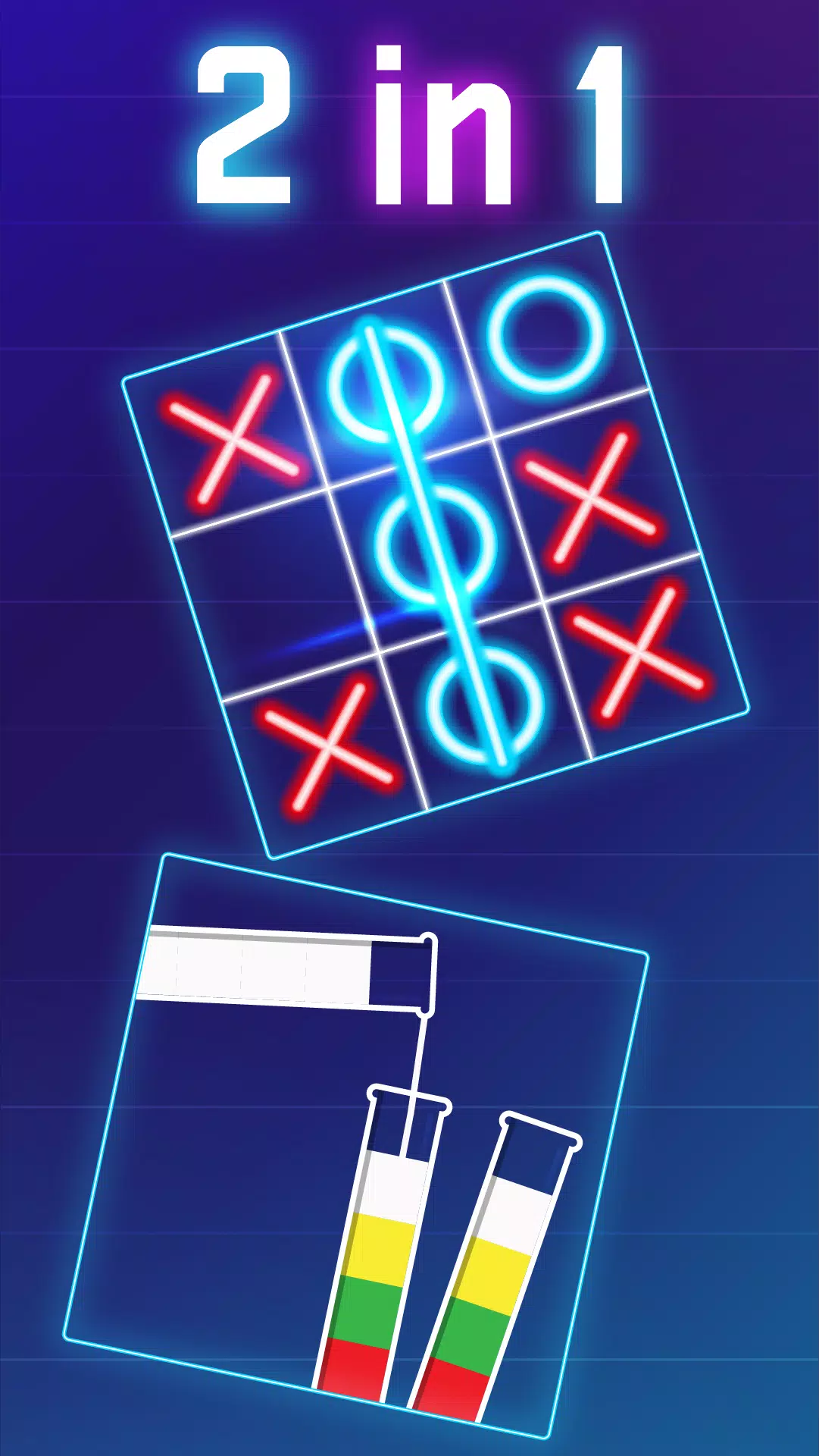 Tic Tac Toe 2 Player: XO Glow Game for Android - Download