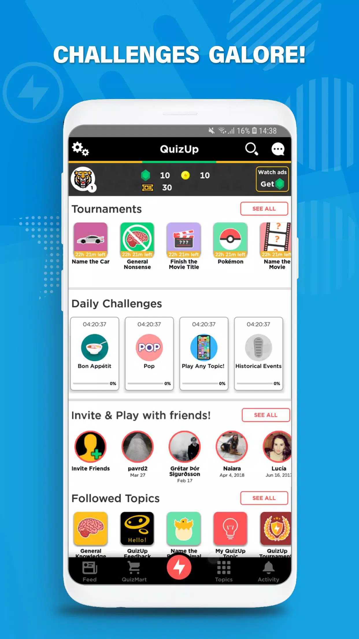 Quizup live chat QuizUp