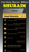 Shuraim Quran Offline MP3 - Read & Listen poster
