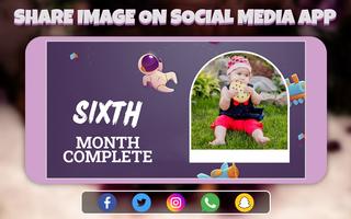 Baby Month Photo Frames Affiche