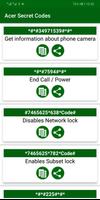 Secret Codes for Acer  Mobiles ảnh chụp màn hình 3