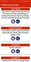 Secret Codes for OnePlus Mobil captura de pantalla 2