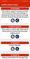 Secret Codes for OnePlus Mobil capture d'écran 2