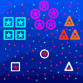 Shapes Flying in Space