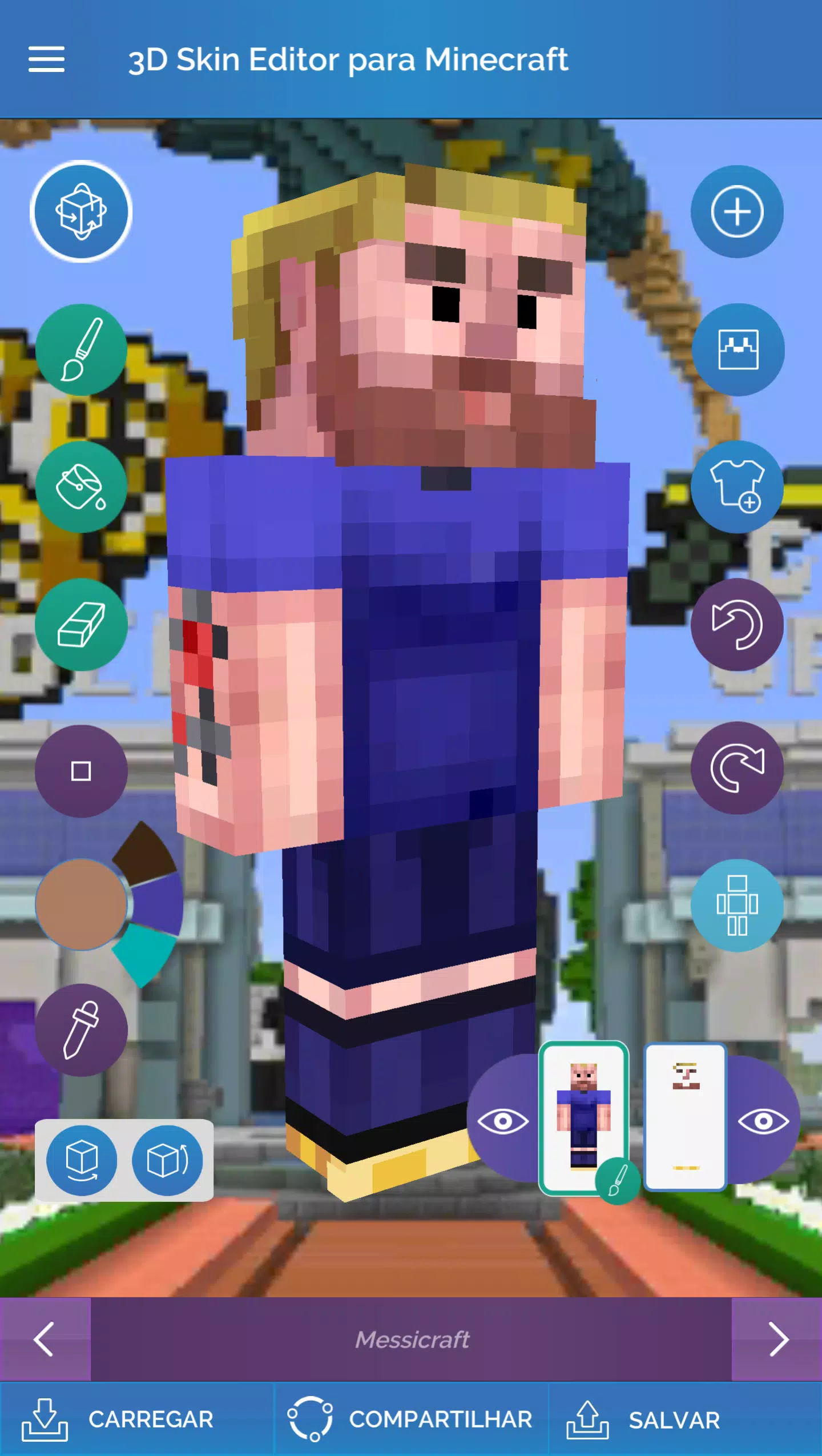 Download do APK de QB9 3D Skin Editor para Minecr para Android