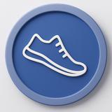 Pedometer, step counter أيقونة