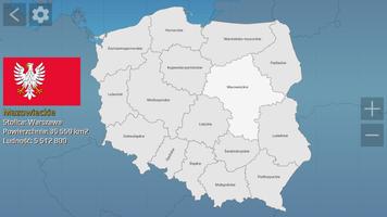 Mapa Polski Quiz plakat