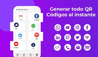 Escáner QR-Lector código barra Poster