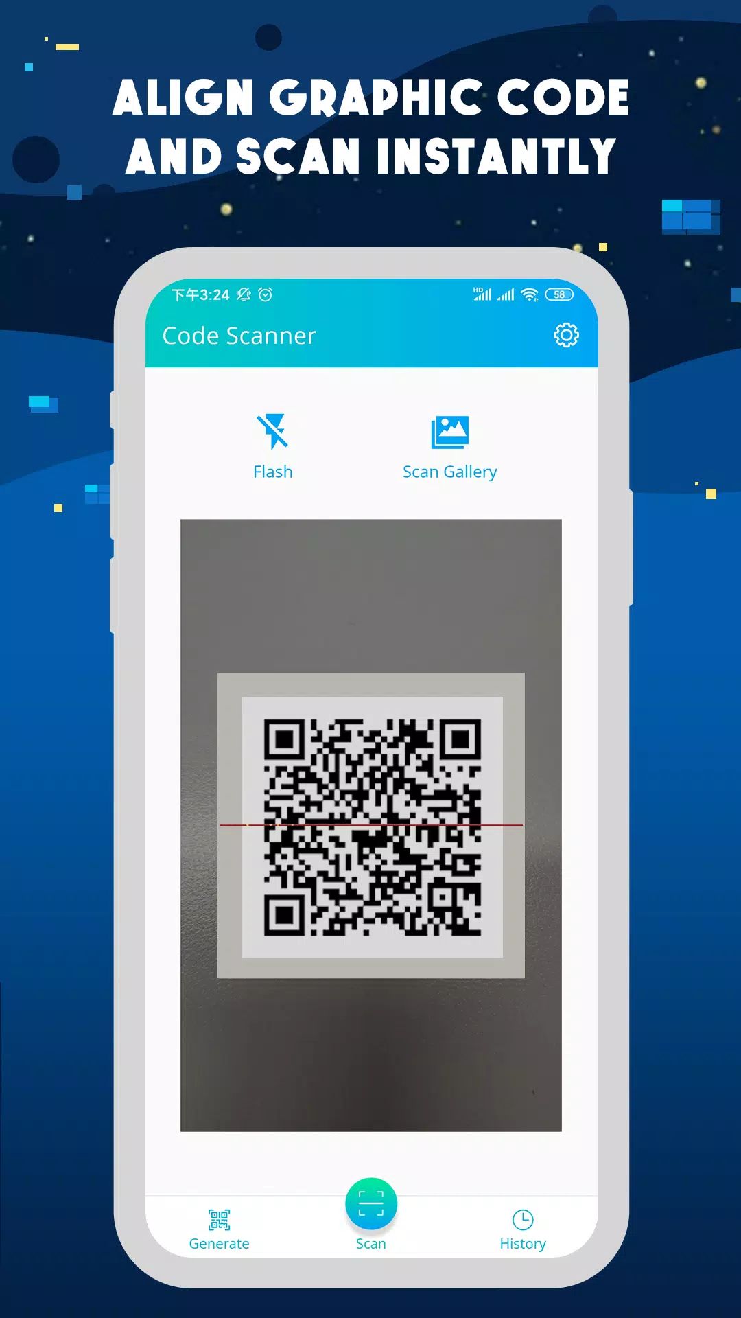 Scanner QR Code gratuito - App Bar Reader Camcode APK per Android Download