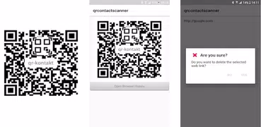 QR code scanner for url or business card