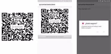Escáner de código QR para url o tarjeta de visita