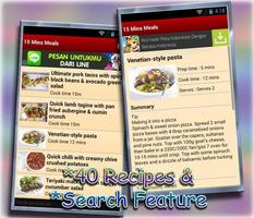 15 Minutes Meals Recipes Easy captura de pantalla 1