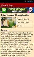 Juice Recipes capture d'écran 1
