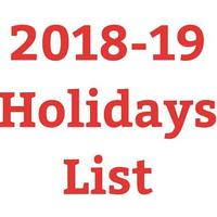 2018-2019 Indian Holiday Lists capture d'écran 2