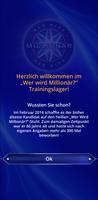 Wer wird Millionär? Training Plakat